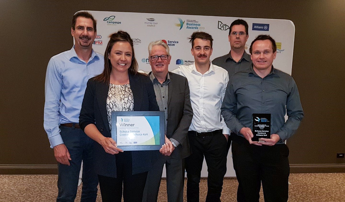 Campaspe Murray Busines Awards 2019 Gold award for Echuca Service Centre & Echuca 4x4